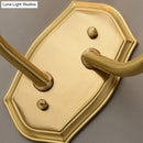 GobekUsa Modern Brass Sconce Light with Clear Glass Shade - Wall Mounted 1/2-Light for Living Room