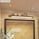 GobekUsa Modern Brass Wall Mounted Lamp with LED Vanity Lighting and 2 Arms