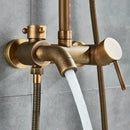 GobekUsa Brass Shower Set with 8" Rainfall Head, Wall Mounted Bathtub Faucet