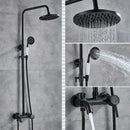 GobekUsa Brass Shower Set with 8" Rainfall Head, Wall Mounted Bathtub Faucet