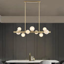 GobekUsa Gold Simplicity Globe Pendant Lamp: Frosted Glass Dining Room Island Lighting