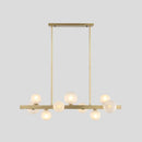 GobekUsa Gold Simplicity Globe Pendant Lamp: Frosted Glass Dining Room Island Lighting