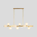GobekUsa Gold Simplicity Globe Pendant Lamp: Frosted Glass Dining Room Island Lighting