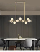 GobekUsa Gold Simplicity Globe Pendant Lamp: Frosted Glass Dining Room Island Lighting