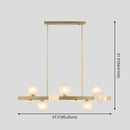 GobekUsa Gold Simplicity Globe Pendant Lamp: Frosted Glass Dining Room Island Lighting