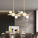 GobekUsa Gold Simplicity Globe Pendant Lamp: Frosted Glass Dining Room Island Lighting