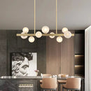 GobekUsa Gold Simplicity Globe Pendant Lamp: Frosted Glass Dining Room Island Lighting