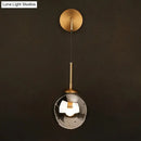GobekUsa Sleek Silver Glass Ball Wall Hanging Lamp with Brass Mount - Perfect Bedroom Lighting Solution