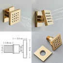 GobekUsa Brass Square Body Spray Shower Jets for Luxury Spa Massage Experience