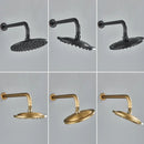 GobekUsa Brass 8" Rainfall Shower Faucet Set Wall Mounted Mixer System for Bath