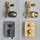 GobekUsa Brass 8" Rainfall Shower Faucet Set Wall Mounted Mixer System for Bath