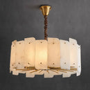 GobekUsa Brass Stone Pendant Light Dimmable E14 Bulb for Dining Room