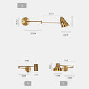 GobekUsa Adjustable Swing Arm Wall Lamp for Bedroom, Restaurant, and Luxury Ambiance