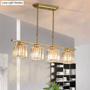 GobekUsa Crystal Shaded Ceiling Pendant Light for Modern Dining Room in Brass