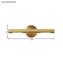 GobekUsa Gold 2-Head Tube Vanity Light | Simple Metal Bathroom Wall Sconce