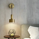 GobekUsa Brass Wall Lamp: Minimalist Nordic Style Sconce for Living, Bathroom, Aisle Lighting