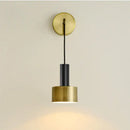 GobekUsa Brass Wall Lamp: Minimalist Nordic Style Sconce for Living, Bathroom, Aisle Lighting