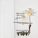 GobekUsa Clear Glass LED Wall Lights Pull Chain Switch Modern Bedside Lamp