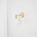 GobekUsa Clear Glass LED Wall Lights Pull Chain Switch Modern Bedside Lamp