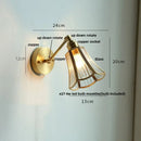 GobekUsa Clear Glass LED Wall Lights Pull Chain Switch Modern Bedside Lamp