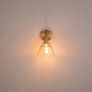 GobekUsa Clear Glass LED Wall Lights Pull Chain Switch Modern Bedside Lamp