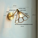 GobekUsa Clear Glass LED Wall Lights Pull Chain Switch Modern Bedside Lamp