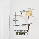 GobekUsa Clear Glass LED Wall Lights Pull Chain Switch Modern Bedside Lamp