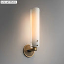 GobekUsa Modern Brass Sconce Light Fixture with Opal Glass Shade - Bedroom Wall Lamp