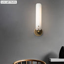 GobekUsa Modern Brass Sconce Light Fixture with Opal Glass Shade - Bedroom Wall Lamp