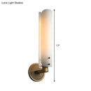 GobekUsa Modern Brass Sconce Light Fixture with Opal Glass Shade - Bedroom Wall Lamp