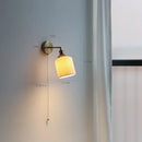 GobekUsa Copper Arm Wall Lamp with Pull Chain Switch, Nordic Modern Design