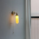 GobekUsa Copper Arm Wall Lamp with Pull Chain Switch, Nordic Modern Design