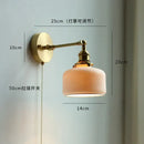 GobekUsa Copper Arm Wall Lamp with Pull Chain Switch, Nordic Modern Design