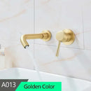 GobekUsa Brass Wall Mount Basin Faucet: Single Handle Vessel Sink Mixer Tap