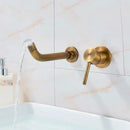 GobekUsa Brass Wall Mount Basin Faucet: Single Handle Vessel Sink Mixer Tap