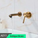 GobekUsa Brass Wall Mount Basin Faucet: Single Handle Vessel Sink Mixer Tap