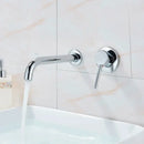 GobekUsa Brass Wall Mount Basin Faucet: Single Handle Vessel Sink Mixer Tap