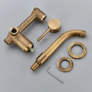 GobekUsa Brass Wall Mount Basin Faucet: Single Handle Vessel Sink Mixer Tap
