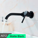 GobekUsa Brass Wall Mount Basin Faucet: Single Handle Vessel Sink Mixer Tap