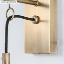 GobekUsa Modern Flared Wall Mount Lamp - 1 Light Gold Sconce with Clear Glass Shade