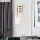GobekUsa Modern Flared Wall Mount Lamp - 1 Light Gold Sconce with Clear Glass Shade