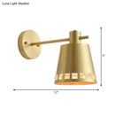 GobekUsa Modern Metallic Brass Wall Mount Light with Clear Crystal Accent - Perfect for Living Room