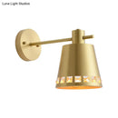 GobekUsa Modern Metallic Brass Wall Mount Light with Clear Crystal Accent - Perfect for Living Room