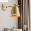 GobekUsa Modern Metallic Brass Wall Mount Light with Clear Crystal Accent - Perfect for Living Room