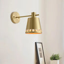 GobekUsa Modern Metallic Brass Wall Mount Light with Clear Crystal Accent - Perfect for Living Room