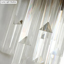 GobekUsa Modern Brass Wall Mount Light with Clear Crystal Prism - 2 Headed Wall Lighting for Bedroom