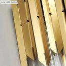 GobekUsa Modern Brass Wall Mount Light with Clear Crystal Prism - 2 Headed Wall Lighting for Bedroom