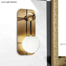GobekUsa Modern Opal Glass Ball Sconce with Brass Wall Mount - Elegant 1 Head Light Fixture