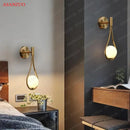 GobekUsa Brass Wall Sconce Glass Ball Modern LED Lighting