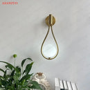 GobekUsa Brass Wall Sconce Glass Ball Modern LED Lighting